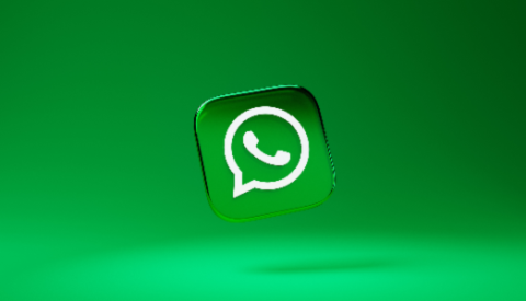 green background with green whatsapp logo in the middle