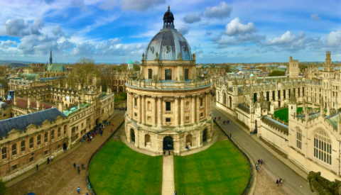 The Oxford Radcliffe Camera brown stone building